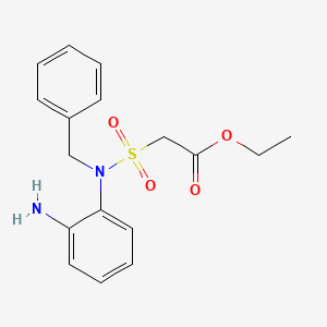 molecular formula C17H20N2O4S B14579059 Acetic acid, [[(2-aminophenyl)(phenylmethyl)amino]sulfonyl]-, ethyl ester CAS No. 61154-76-5