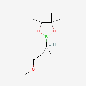 molecular formula C11H21BO3 B1457907 Recemic, Trans 2-(2-(Methoxymethyl)cyclopropyl)boronic acid pinacol ester CAS No. 1093207-37-4