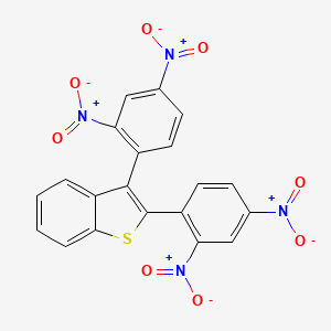 molecular formula C20H10N4O8S B14579072 Benzo[b]thiophene, 2,3-bis(2,4-dinitrophenyl)- CAS No. 61200-55-3