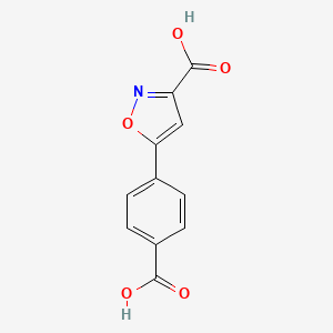 molecular formula C11H7NO5 B1457909 5-(4-Carboxyphenyl)isoxazole-3-carboxylic Acid CAS No. 1375064-71-3
