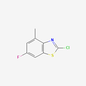 molecular formula C8H5ClFNS B1457914 2-Chloro-6-fluoro-4-methylbenzothiazole CAS No. 1188226-42-7