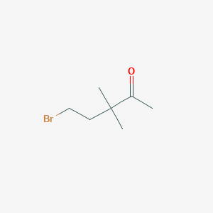 molecular formula C7H13BrO B14579175 5-Bromo-3,3-dimethylpentan-2-one CAS No. 61689-48-3