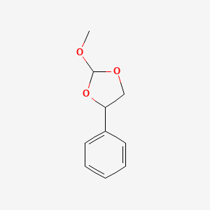 molecular formula C10H12O3 B14579204 2-Methoxy-4-phenyl-1,3-dioxolane CAS No. 61562-00-3