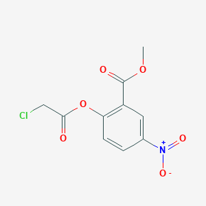 molecular formula C10H8ClNO6 B14579220 Methyl 2-[(chloroacetyl)oxy]-5-nitrobenzoate CAS No. 61294-23-3