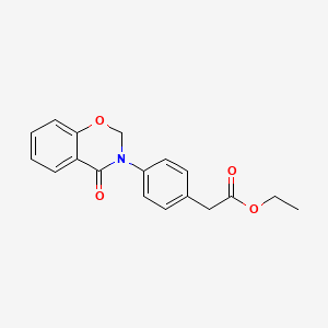molecular formula C18H17NO4 B14579266 Ethyl [4-(4-oxo-2H-1,3-benzoxazin-3(4H)-yl)phenyl]acetate CAS No. 61126-81-6