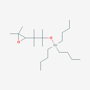 molecular formula C22H46O2Sn B14579271 Tributyl{[3-(3,3-dimethyloxiran-2-yl)-2,3-dimethylbutan-2-yl]oxy}stannane CAS No. 61276-61-7