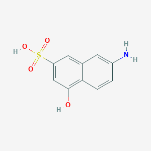 molecular formula C10H9NO4S B145793 7-Amino-4-hydroxy-2-naphthalenesulfonic acid CAS No. 87-02-5