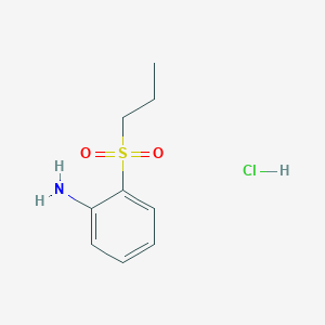 molecular formula C9H14ClNO2S B1457932 2-(Propanesulfonyl)aniline hcl CAS No. 76697-54-6