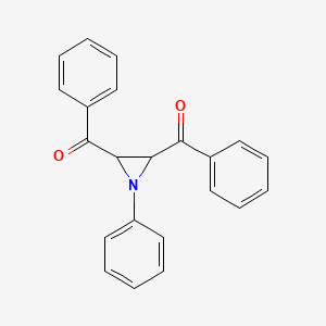 molecular formula C22H17NO2 B14579327 Methanone, (1-phenyl-2,3-aziridinediyl)bis[phenyl- CAS No. 61456-84-6