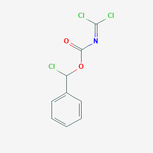 molecular formula C9H6Cl3NO2 B14579375 Chloro(phenyl)methyl (dichloromethylidene)carbamate CAS No. 61351-40-4