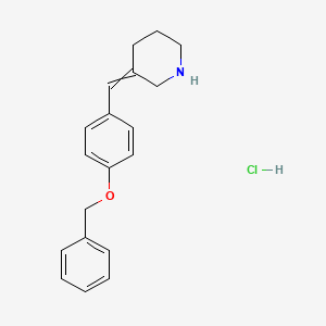 molecular formula C19H22ClNO B1457938 3-(4-(苄氧基)亚苄基)哌啶盐酸盐 CAS No. 1177426-05-9