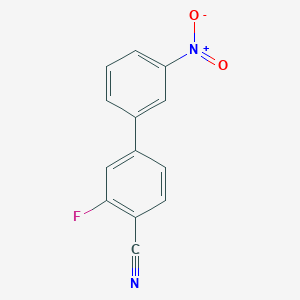 molecular formula C13H7FN2O2 B1457941 2-Fluoro-4-(3-nitrophenyl)benzonitrile CAS No. 1393441-74-1
