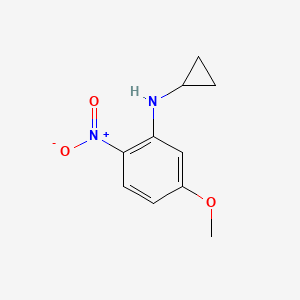 molecular formula C10H12N2O3 B1457942 N-Cyclopropyl-5-methoxy-2-nitroaniline CAS No. 1437794-70-1
