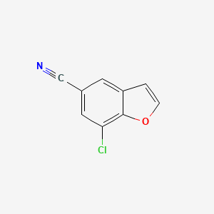 molecular formula C9H4ClNO B1457947 7-Chlorobenzofuran-5-carbonitrile CAS No. 1427420-85-6