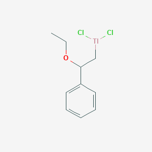 molecular formula C10H13Cl2OTl B14579473 Dichloro(2-ethoxy-2-phenylethyl)thallane CAS No. 61368-72-7