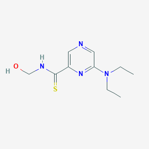 molecular formula C10H16N4OS B14579488 Pyrazinecarbothioamide, 6-(diethylamino)-N-(hydroxymethyl)- CAS No. 61689-67-6