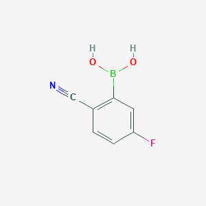 molecular formula C7H5BFNO2 B1457950 2-Cyano-5-fluorophenylboronic acid CAS No. 1375109-01-5