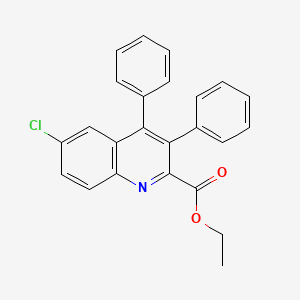 molecular formula C24H18ClNO2 B14579510 Ethyl 6-chloro-3,4-diphenylquinoline-2-carboxylate CAS No. 61554-35-6