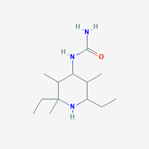 molecular formula C13H27N3O B14579516 N-(2,6-Diethyl-2,3,5-trimethylpiperidin-4-yl)urea CAS No. 61683-04-3
