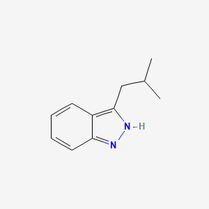 molecular formula C11H14N2 B14579528 1H-Indazole, 3-(2-methylpropyl)- CAS No. 61485-21-0