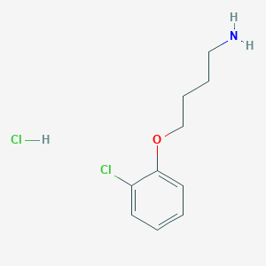 molecular formula C10H15Cl2NO B1457953 4-(2-氯苯氧基)丁-1-胺盐酸盐 CAS No. 1864054-10-3