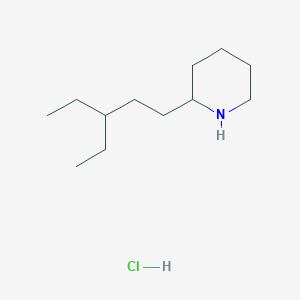 molecular formula C12H26ClN B1457955 盐酸 2-(3-乙基戊基)哌啶 CAS No. 1864072-46-7