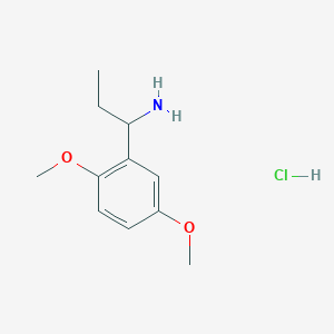 molecular formula C11H18ClNO2 B1457956 1-(2,5-Dimethoxyphenyl)propan-1-amine hydrochloride CAS No. 1864060-53-6