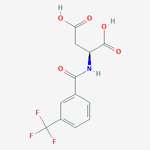 molecular formula C12H10F3NO5 B14579562 N-[3-(Trifluoromethyl)benzoyl]-L-aspartic acid CAS No. 61698-30-4