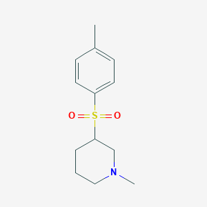 molecular formula C13H19NO2S B14579567 Piperidine, 1-methyl-3-[(4-methylphenyl)sulfonyl]- CAS No. 61609-40-3