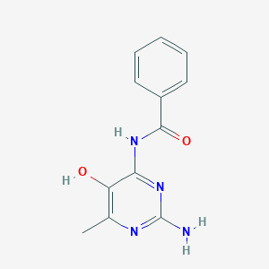 molecular formula C12H12N4O2 B14579577 N-(2-Amino-5-hydroxy-6-methylpyrimidin-4-yl)benzamide CAS No. 61581-37-1