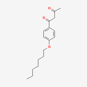 molecular formula C17H24O3 B14579620 1-[4-(Heptyloxy)phenyl]butane-1,3-dione CAS No. 61551-92-6