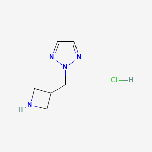 molecular formula C6H11ClN4 B1457963 2-(氮杂环丁-3-基甲基)-2H-1,2,3-三唑盐酸盐 CAS No. 1823247-30-8