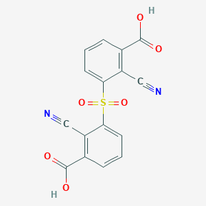 molecular formula C16H8N2O6S B14579632 3,3'-Sulfonylbis(2-cyanobenzoic acid) CAS No. 61691-13-2
