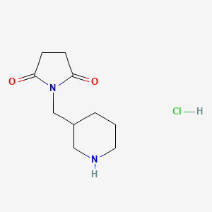 B1457964 1-(Piperidin-3-ylmethyl)pyrrolidine-2,5-dione hydrochloride CAS No. 1864015-50-8
