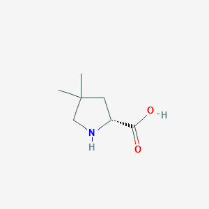 molecular formula C7H13NO2 B1457965 (R)-4,4-二甲基吡咯烷-2-羧酸 CAS No. 1303975-05-4