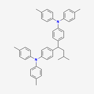 molecular formula C45H46N2 B14579659 Benzenamine, 4,4'-(3-methylbutylidene)bis[N,N-bis(4-methylphenyl)- CAS No. 61526-98-5