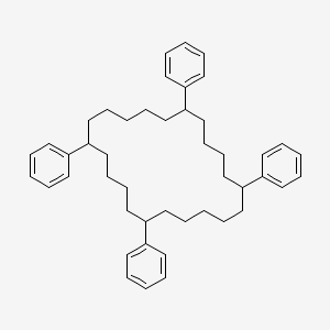 molecular formula C46H60 B14579663 1,6,12,17-Tetraphenylcyclodocosane CAS No. 61571-66-2