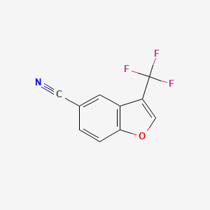 molecular formula C10H4F3NO B1457968 3-(Trifluoromethyl)benzofuran-5-carbonitrile CAS No. 1823954-84-2