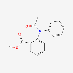 molecular formula C16H15NO3 B14579707 Methyl 2-[acetyl(phenyl)amino]benzoate CAS No. 61573-21-5
