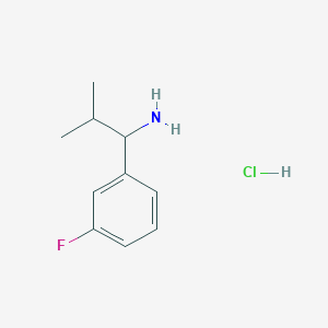 molecular formula C10H15ClFN B1457972 1-(3-Fluorophenyl)-2-methylpropan-1-amine hydrochloride CAS No. 1864059-23-3