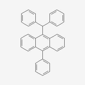 molecular formula C33H24 B14579738 9-(Diphenylmethyl)-10-phenylanthracene CAS No. 61166-24-3
