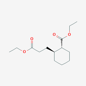 molecular formula C14H24O4 B14579750 ethyl (1R,2S)-2-(3-ethoxy-3-oxopropyl)cyclohexane-1-carboxylate CAS No. 61154-28-7