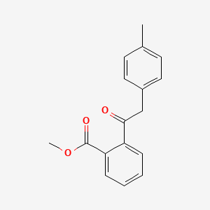molecular formula C17H16O3 B14579761 Methyl 2-[(4-methylphenyl)acetyl]benzoate CAS No. 61653-01-8