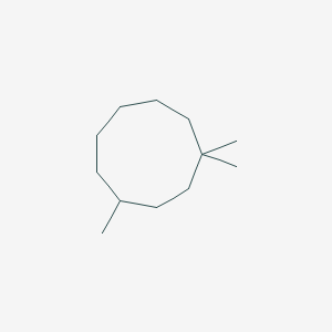 molecular formula C12H24 B14579766 1,1,4-Trimethylcyclononane CAS No. 61244-38-0