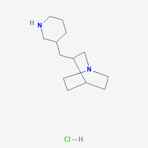 molecular formula C13H25ClN2 B1457979 (1s,4s)-3-(哌啶-3-基甲基)奎宁环烷盐酸盐 CAS No. 1824274-60-3