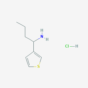 molecular formula C8H14ClNS B1457981 1-(Thiophen-3-yl)butan-1-amine hydrochloride CAS No. 1864056-32-5