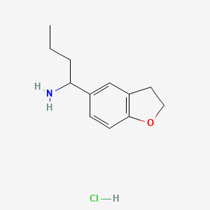 molecular formula C12H18ClNO B1457982 1-(2,3-Dihydrobenzofuran-5-yl)butan-1-amine hydrochloride CAS No. 1864056-78-9