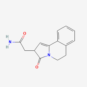 molecular formula C14H14N2O2 B14579825 Pyrrolo[2,1-a]isoquinoline-2-acetamide, 2,3,5,6-tetrahydro-3-oxo- CAS No. 61211-40-3