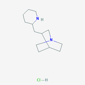molecular formula C13H25ClN2 B1457983 (1s,4s)-3-(Piperidin-2-ylmethyl)quinuclidine hydrochloride CAS No. 1823248-79-8