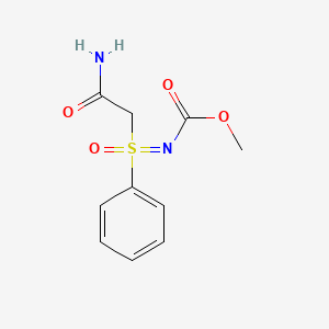 molecular formula C10H12N2O4S B14579838 Methyl [(2-amino-2-oxoethyl)(oxo)phenyl-lambda~6~-sulfanylidene]carbamate CAS No. 61177-74-0